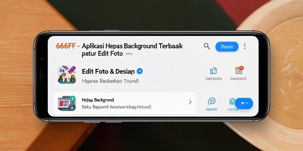 Tampilan antarmuka aplikasi 666FF yang intuitif untuk menghapus background.