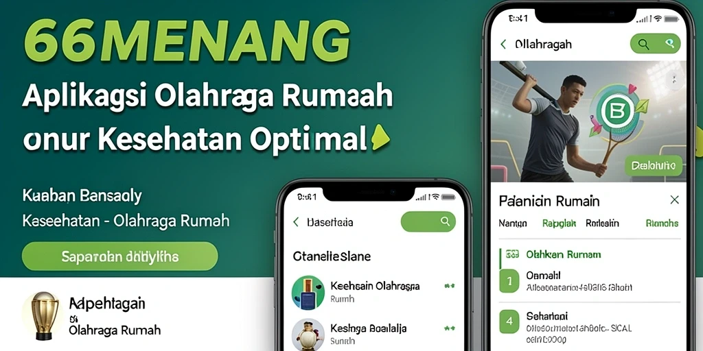 Tampilan antarmuka aplikasi 66MENANG untuk olahraga rumah.