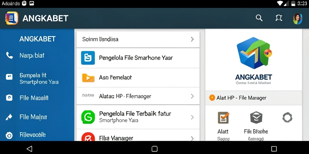 Tampilan antarmuka dan fungsi aplikasi pengelola file ANGKABET.