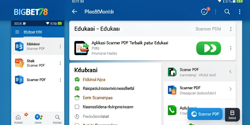 Tampilan antarmuka aplikasi Scanner PDF BIGBET78 yang mudah digunakan.