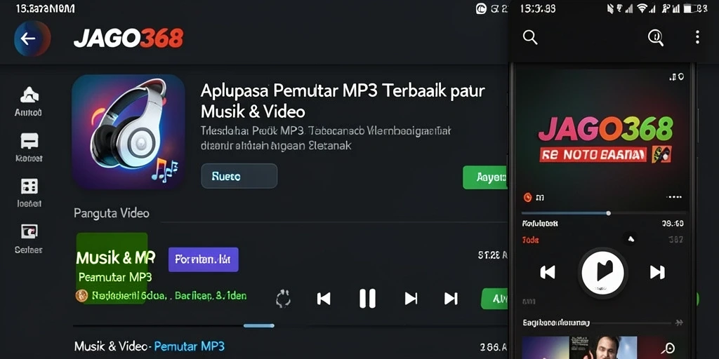Antarmuka JAGO368 yang intuitif untuk Pemutar MP3.