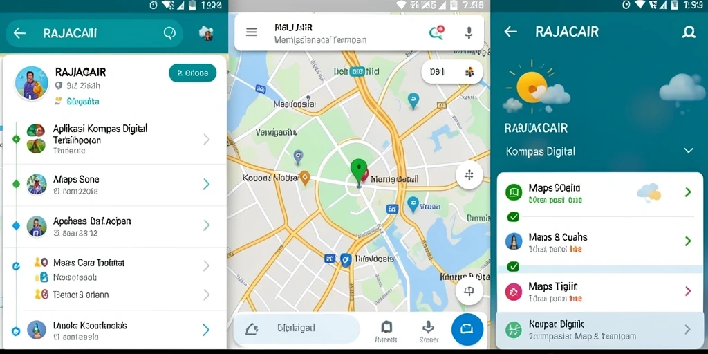 Screenshot RAJACAIR menampilkan antarmuka Kompas Digital yang user-friendly.