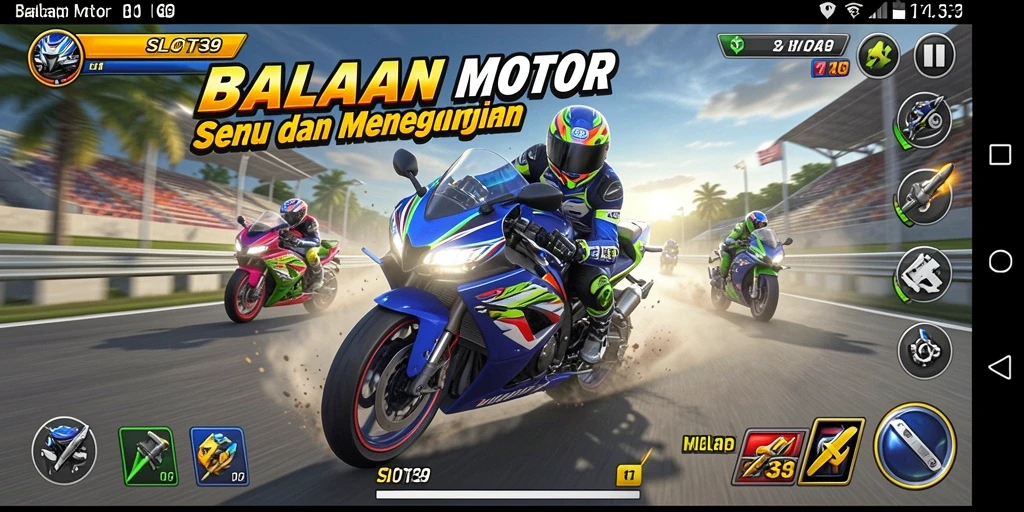 Antarmuka SLOT39 yang menarik dan fungsional dalam balapan motor.
